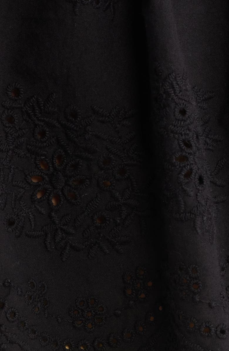 WAYF x Hannah Lovey Porter Goldie Cotton Eyelet Top, Alternate, color, Black