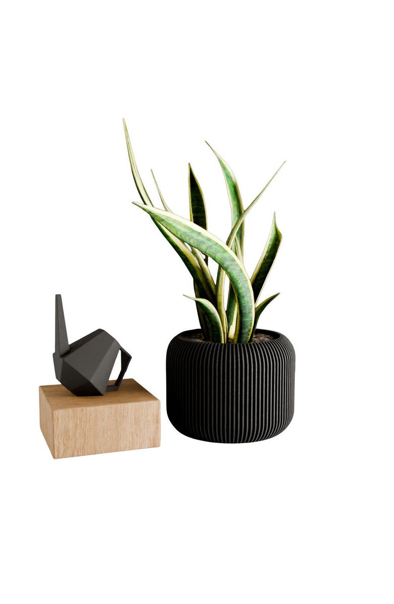 Modernized Pottery Orbis Planter, Main, color, Midnight Black - 5"
