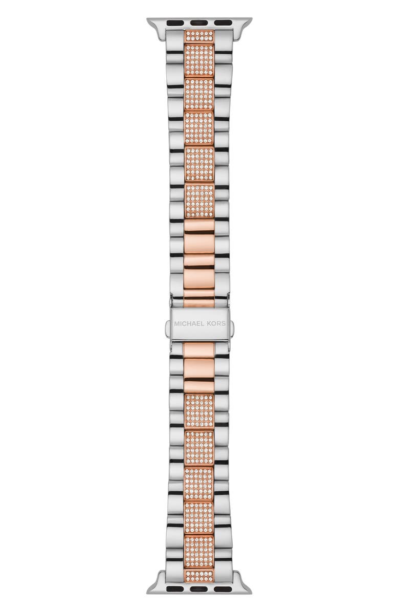 Michael Kors Bradshaw Pavé Crystal 20mm Apple Watch<sup>®</sup> Bracelet Watchband, Main, color, 
