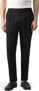 MANGO Pleated Cotton Straight Leg Pants
