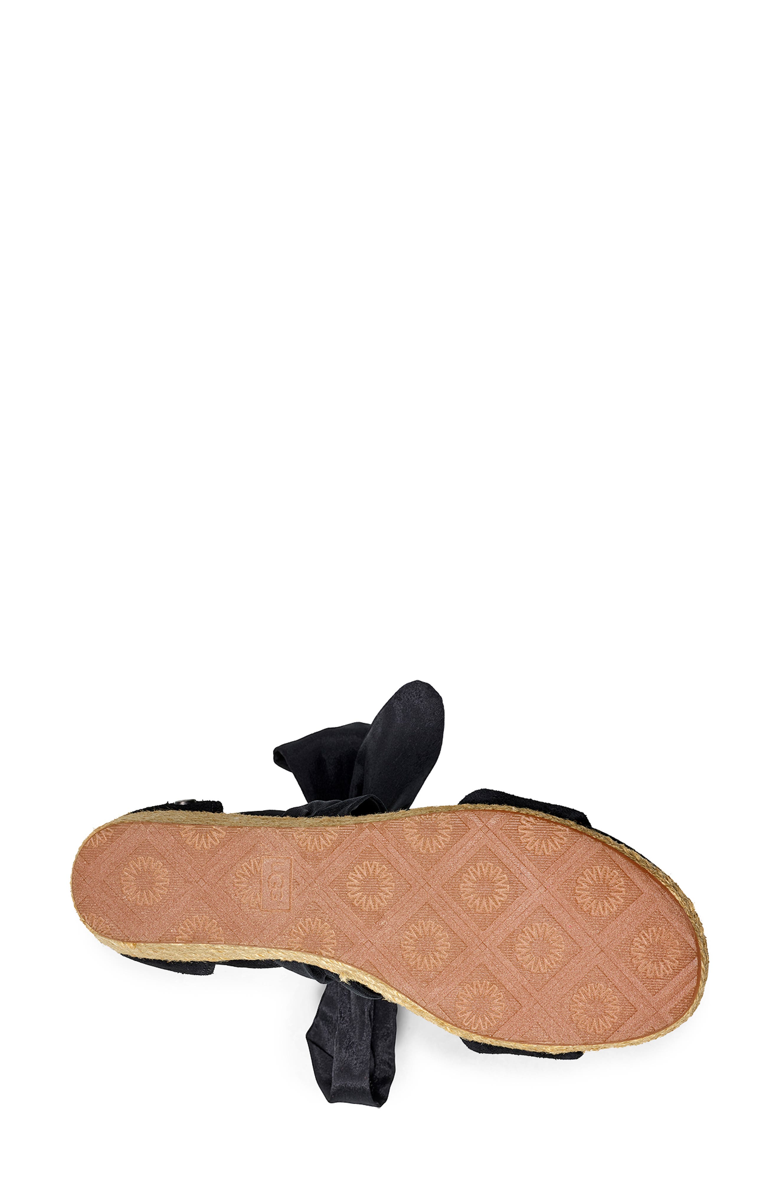 UGG<sup>®</sup> Trina Ribbon Tie Wedge Sandal, Alternate, color, 