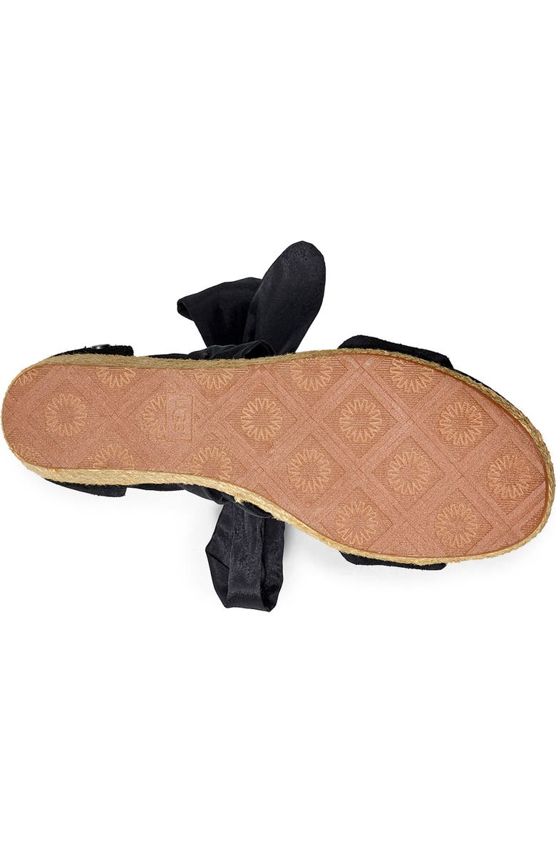 UGG<sup>®</sup> Trina Ribbon Tie Wedge Sandal, Alternate, color,