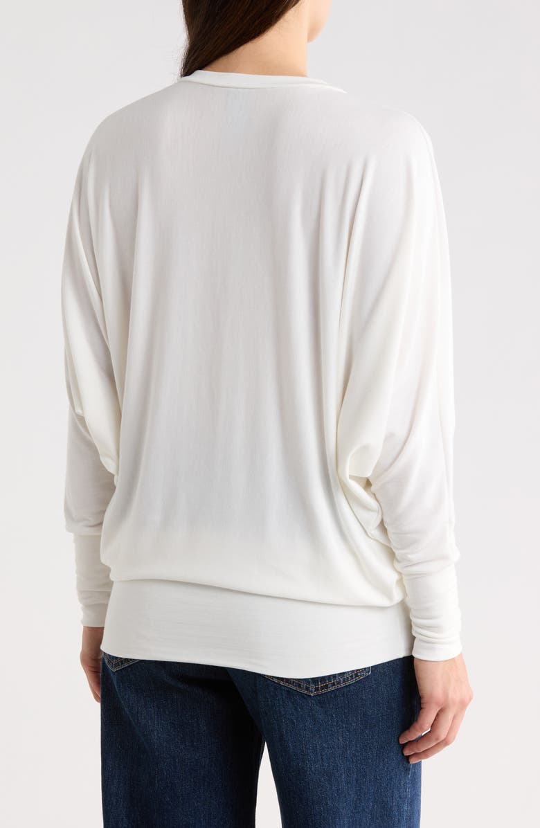 GO COUTURE V-Neck Dolman Tunic Sweater, Alternate, color, Ivory