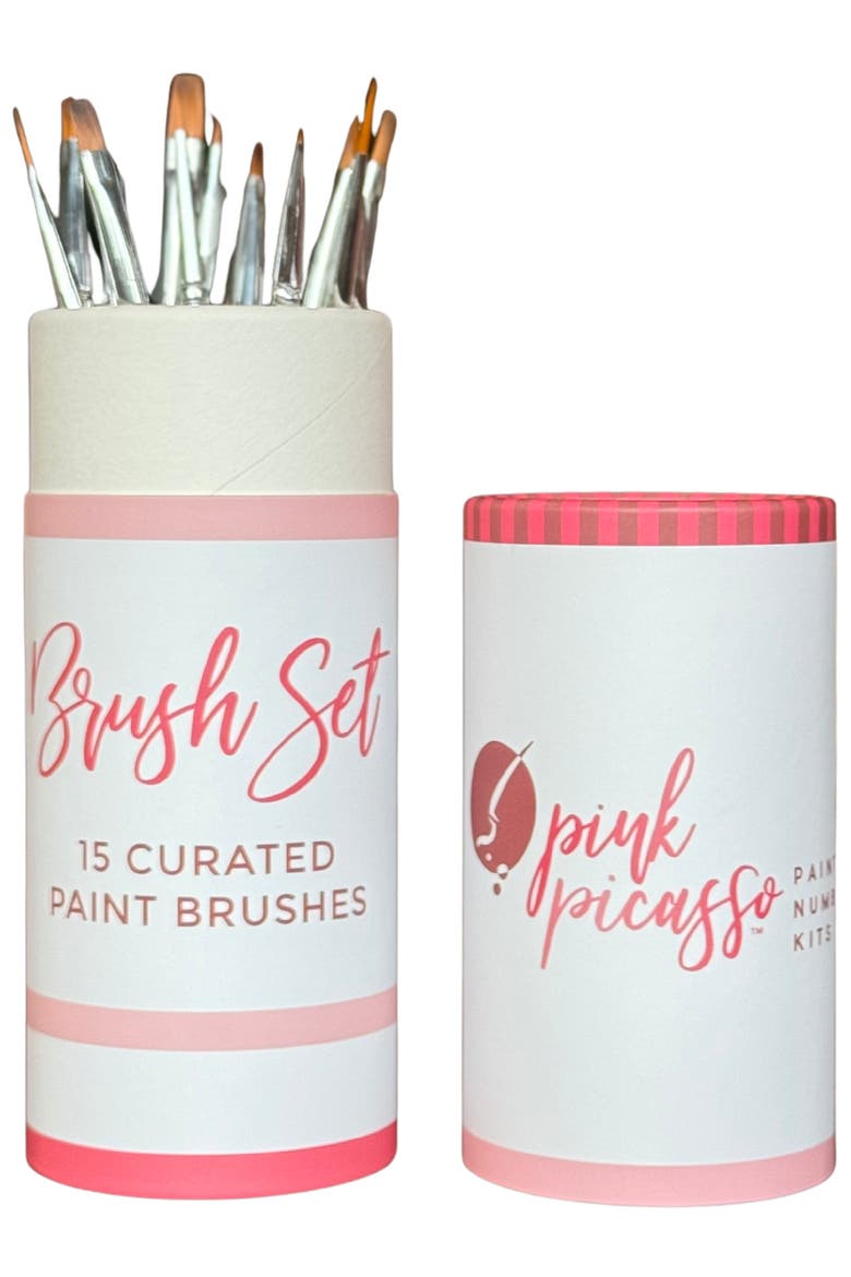 Paint Brush Set, Main, color, Light Beige/Wood