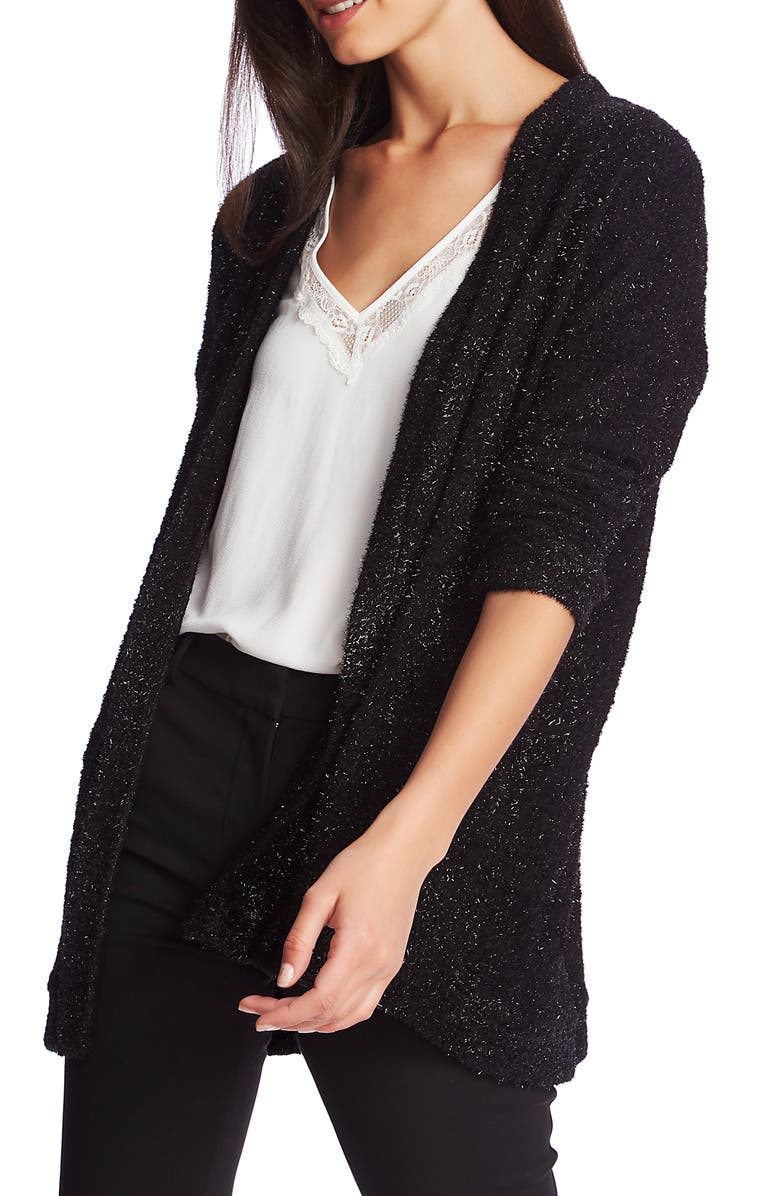 1.STATE Metallic Eyelash Cardigan, Alternate, color,