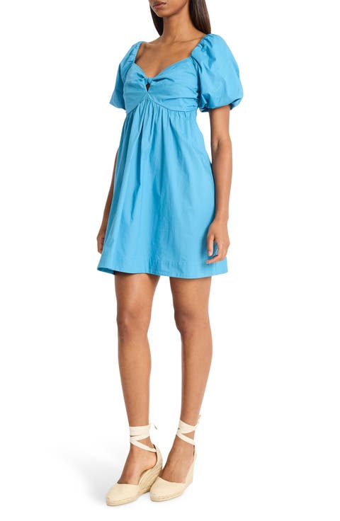 Bubble Sleeve Babydoll Minidress