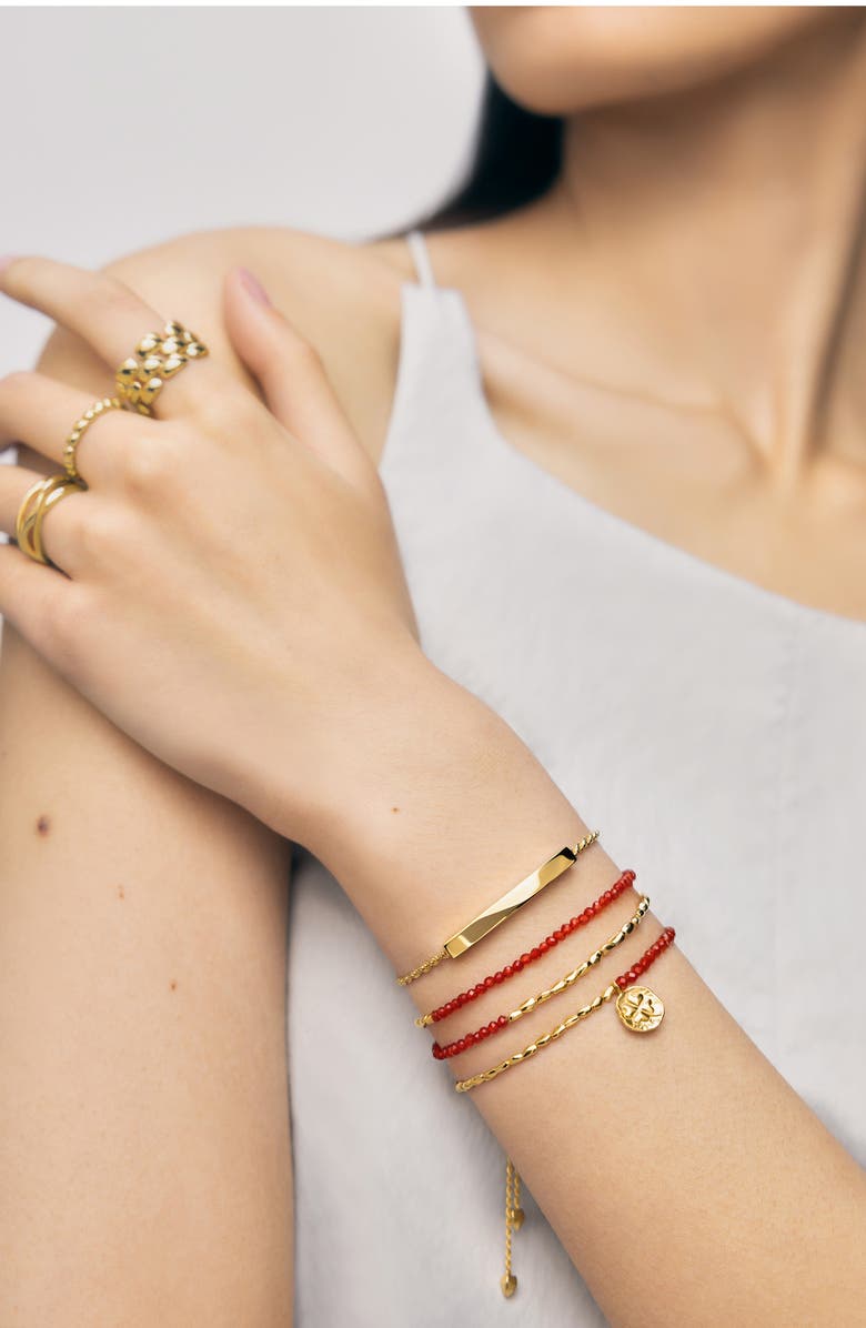 Monica Vinader Lunar New Year Lucky Friendship Bracelet, Alternate, color, Gold Vermeil