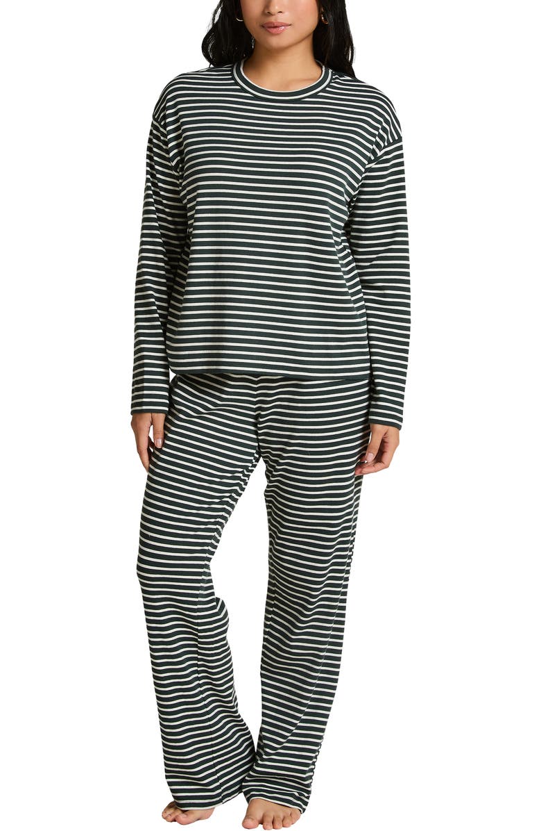 Hunkemöller Pyjamaset Cotton Jersey, Main, color, Green