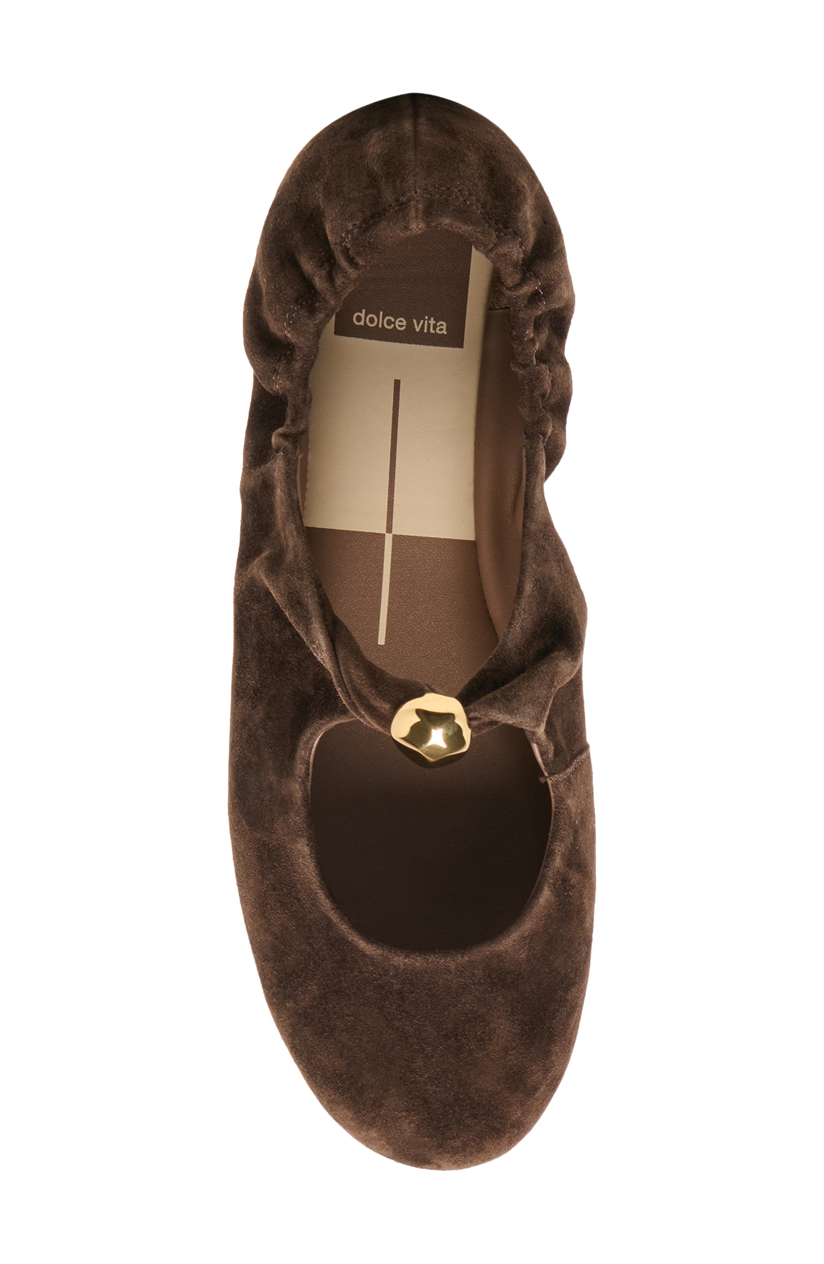 Cornel Mary Jane Flat, Alternate, color, DARK BROWN SUEDE