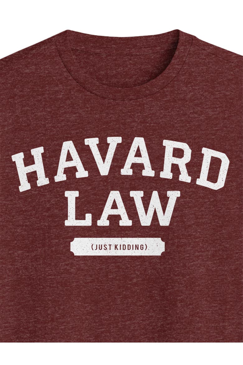 Big & Tall "Havard" Law Graphic Tee, Alternate, color, MAROON
