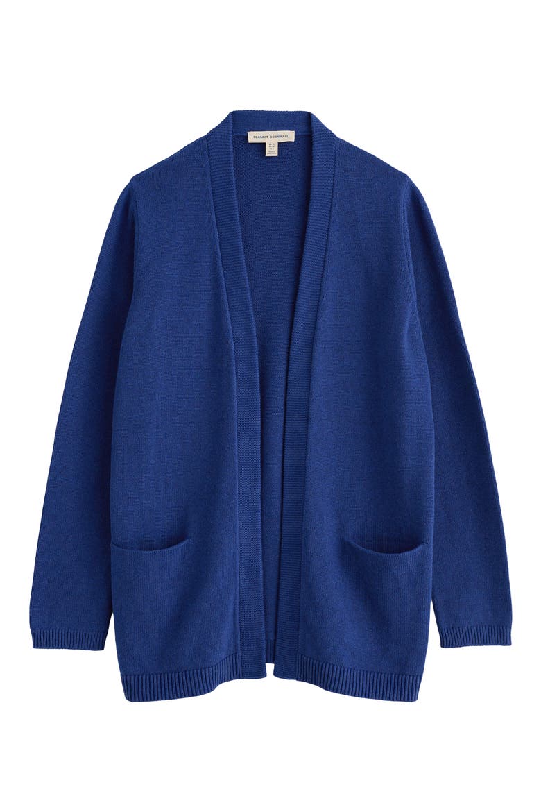 Riverboat Organic Cotton Cardigan, Alternate, color, KNIT MELANGE BRIGHT MARINE