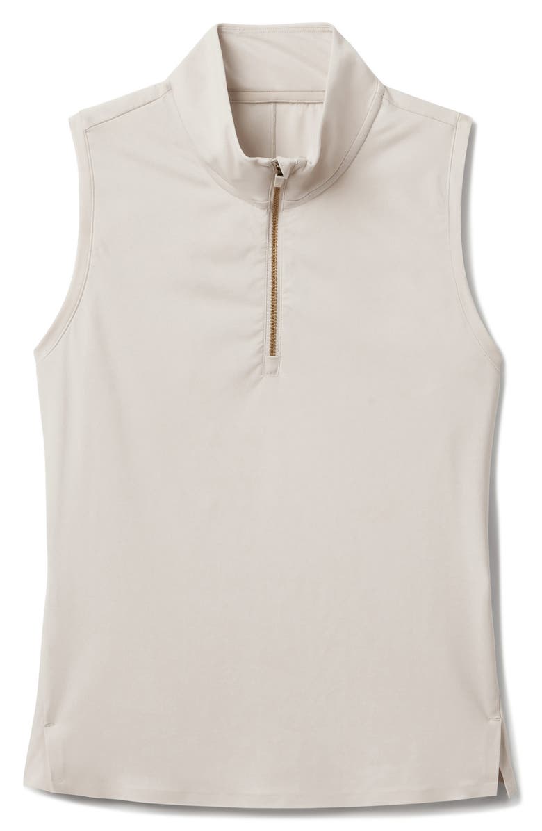 Rhone Course to Court Sleeveless Half Zip Top, Alternate, color, Sand