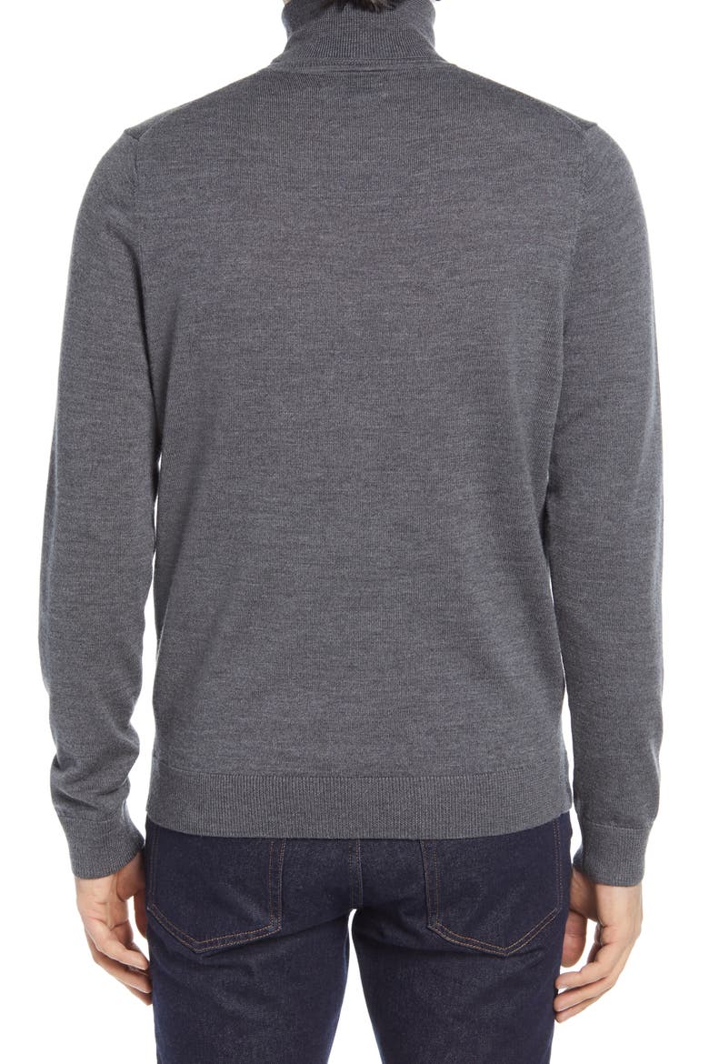 Washable Merino Wool Turtleneck, Alternate, color, GREY MAGNET HEATHER