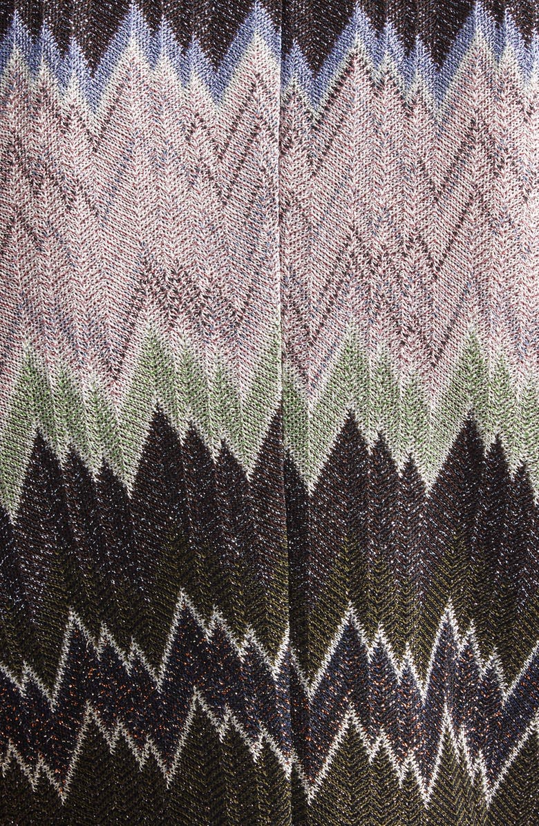 Missoni Metallic Zigzag Raschel Knit Dress, Alternate, color, Multicolor W Blk Bs