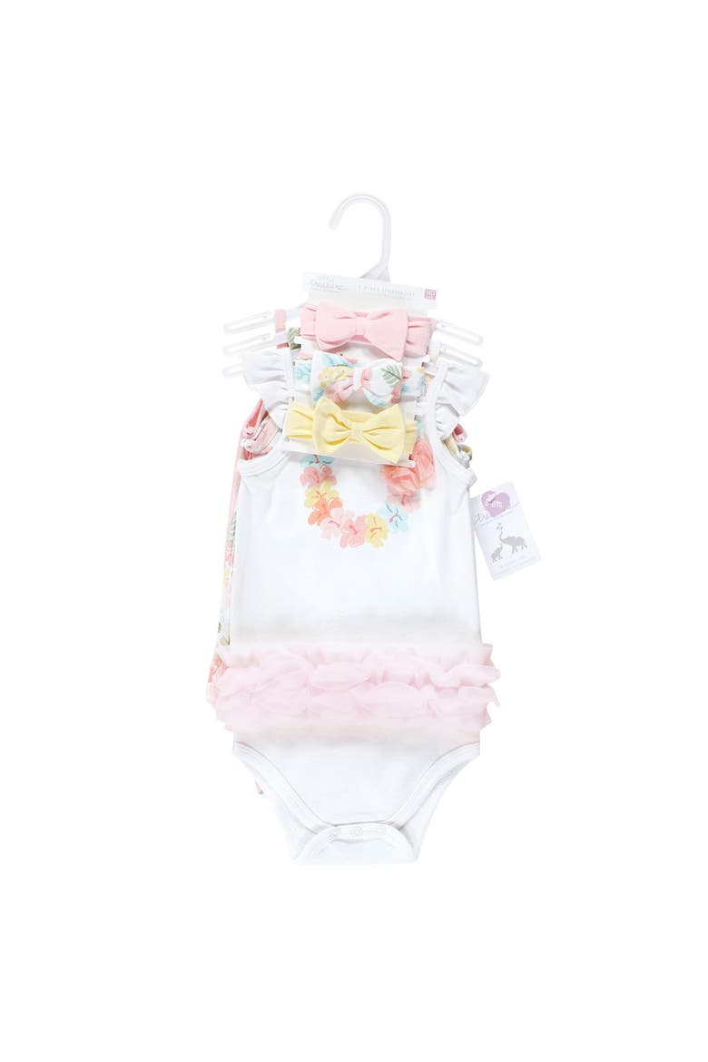 Sleeveless Bodysuit and Headband Set, Alternate, color, Hawaiian
