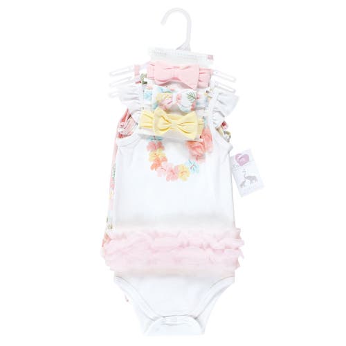 Little Treasure Sleeveless Bodysuit And Headband Set In Multi