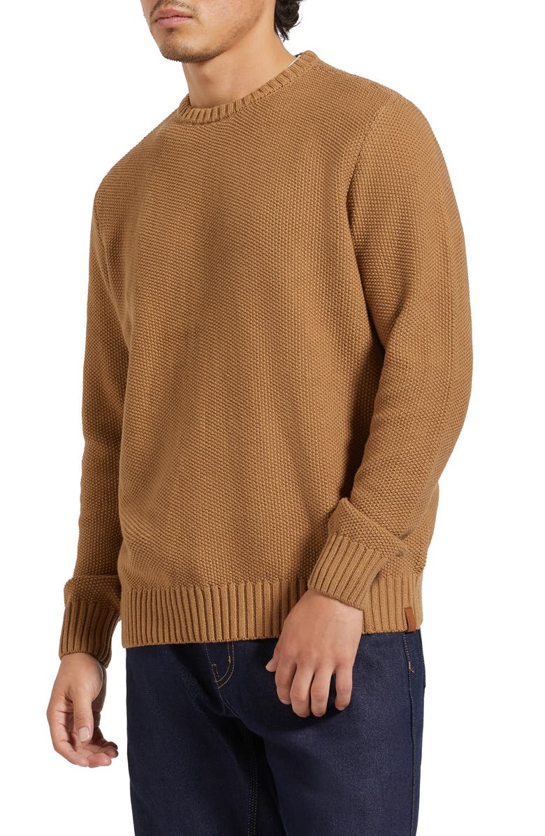 Brixton Jacques Cotton Waffle Stitch Crewneck Sweater, Main, color, 