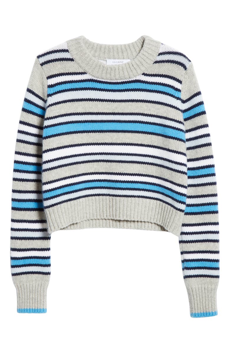 La Ligne Mini Marin Stripe Wool & Cashmere Sweater, Alternate, color, 