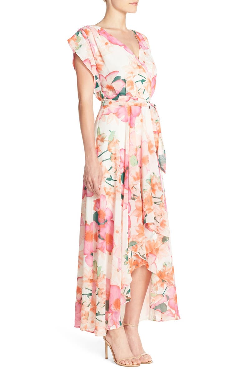 Eliza J Floral Print Gown, Alternate, color, 