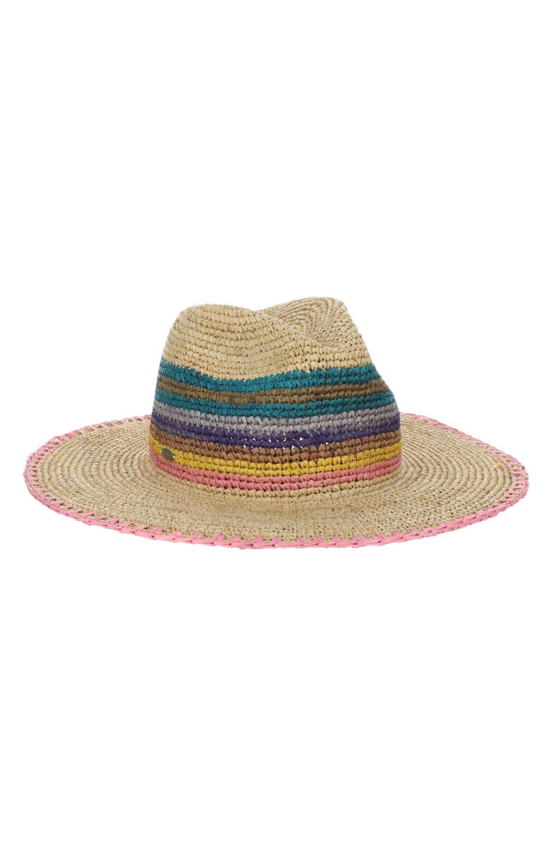 Scala Brenta Multicolor Raffia Hat, Alternate, color,