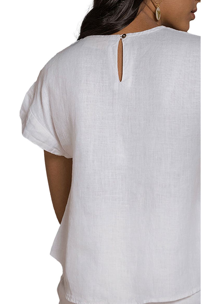 Sandcastles Saturday Top, Alternate, color, Coconut White