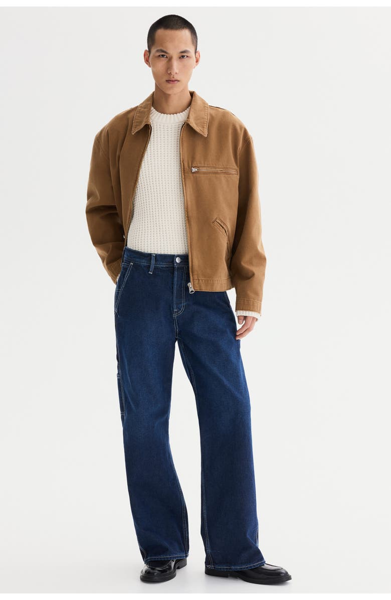 H&M Loose Carpenter Jeans, Alternate, color, Dark Denim Blue