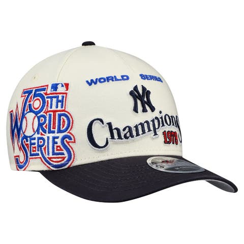 Men's New Era  Cream/Navy New York Yankees World Series 9FORTY M-Crown A-Frame Adjustable Hat