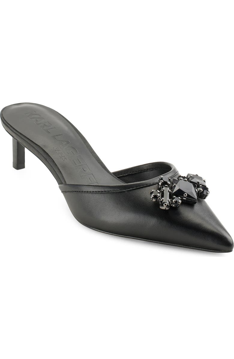 KARL LAGERFELD PARIS Sosie Crystal Pointed Toe Pump, Main, color,