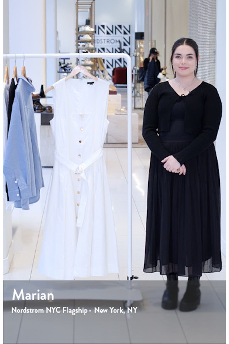 Belted Linen Blend A-Line Sundress video