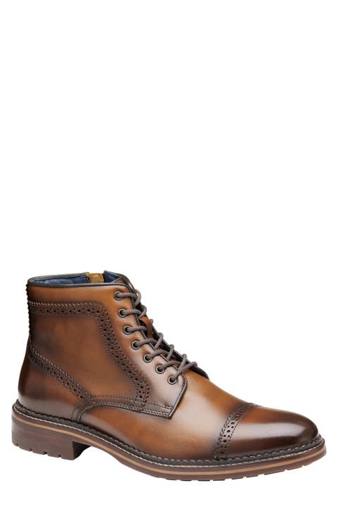 Benton Leather Cap Toe Boot