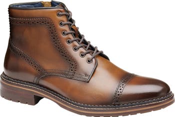 Johnston and murphy stratton cap toe boot best sale