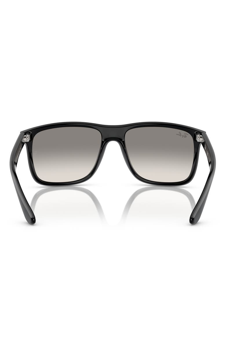 Ray-Ban 57mm Gradient Square Sunglasses, Alternate, color, Black