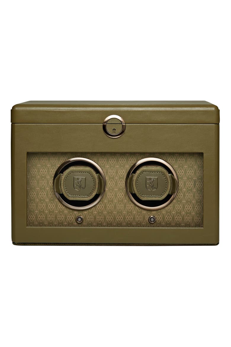 Earth Double Watch Winder, Main, color, Olive
