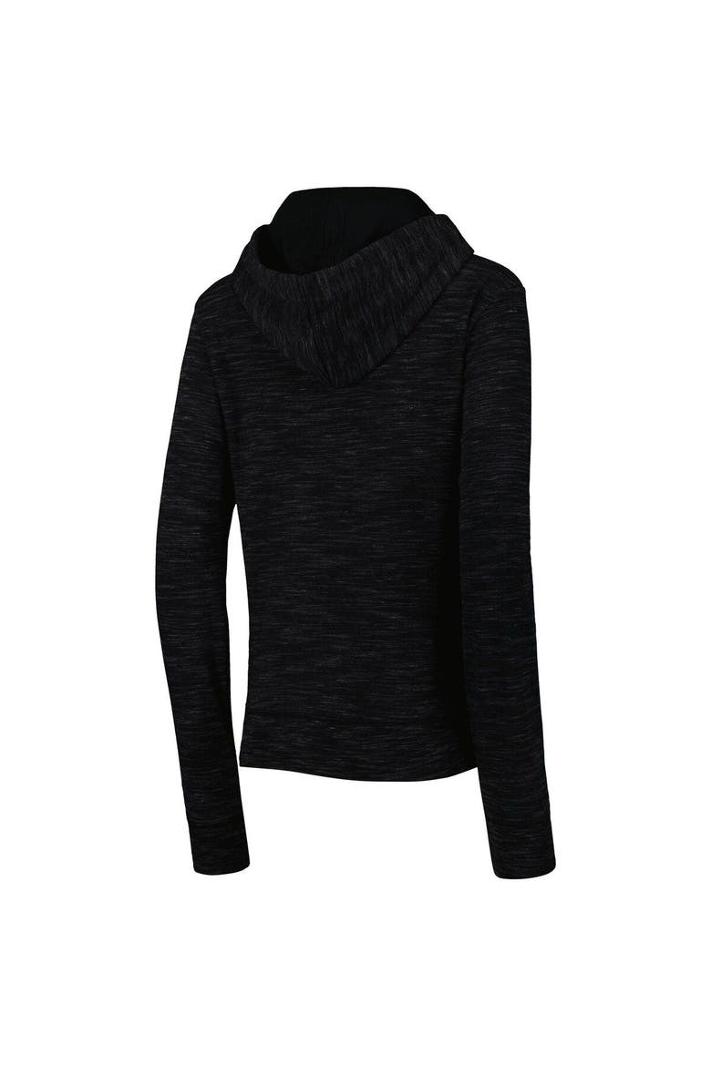 Women's New Era Black New Orleans Saints Reverse Space-Dye Full-Zip Hoodie, Alternate, color, Black