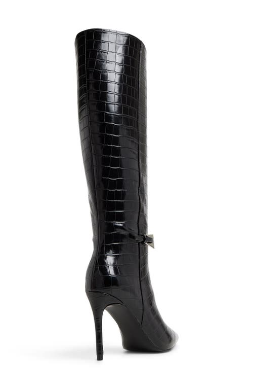 Aldo Tiffany Knee-high Stiletto Boot In Black