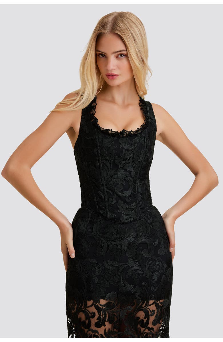 Scarlett Gasque Lulu Corset, Main, color, Black