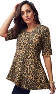 Jessica London Stretch Cotton Peplum Tunic