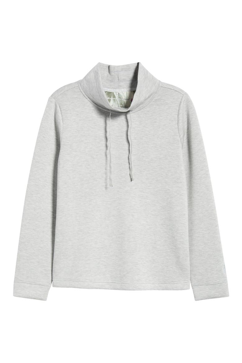 Palm Voyage Mock Neck Sweatshirt, Alternate, color, PEARL GREY HEATHER