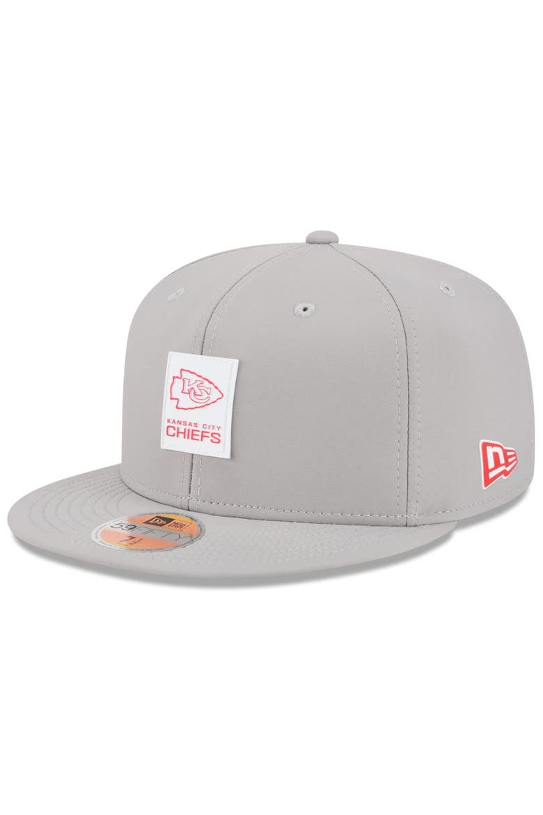 Men's New Era Gray Kansas City Chiefs 2025 Sideline  59FIFTY Fitted Hat, Main, color, Gray