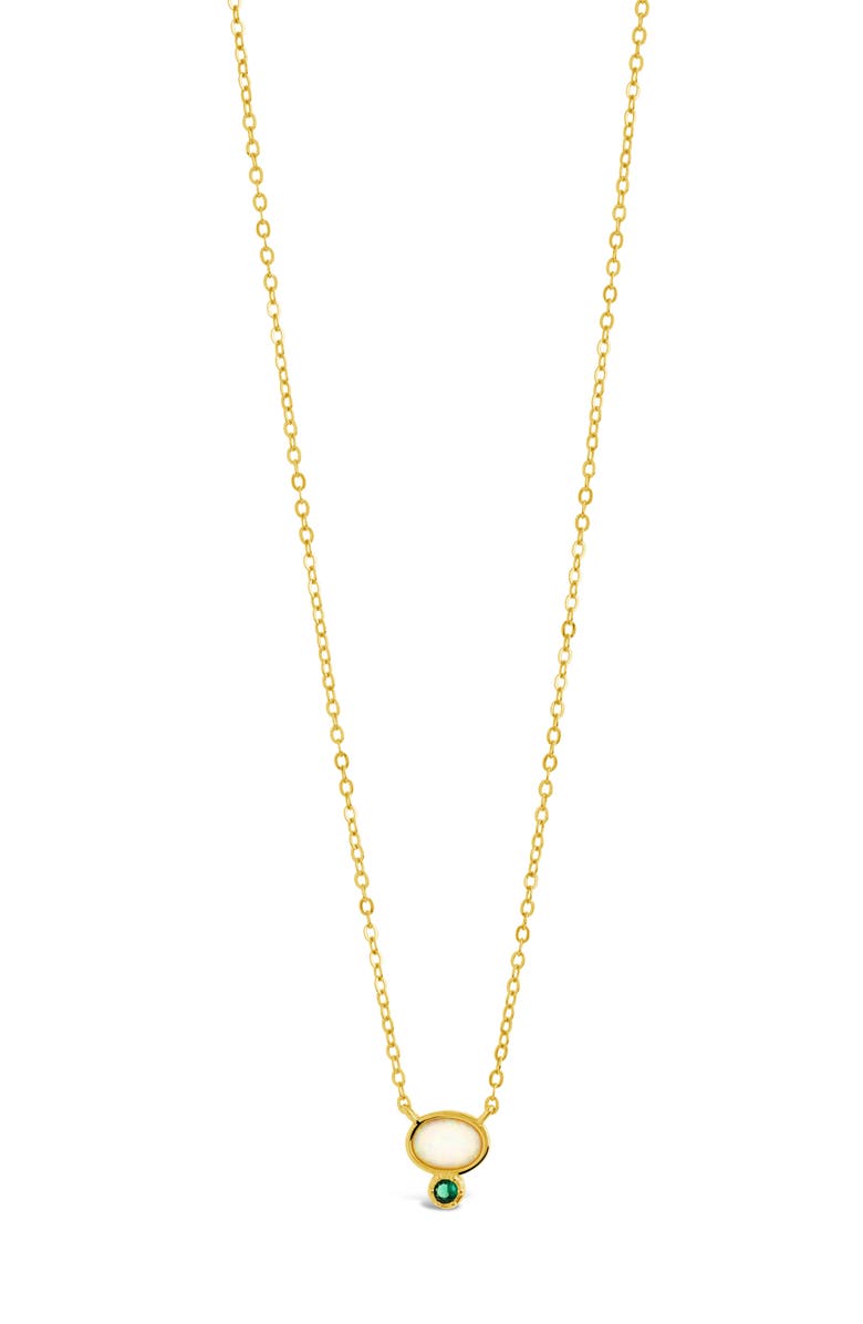 Sterling Forever Lana Opal & Crystal Pendant Necklace, Alternate, color, Gold