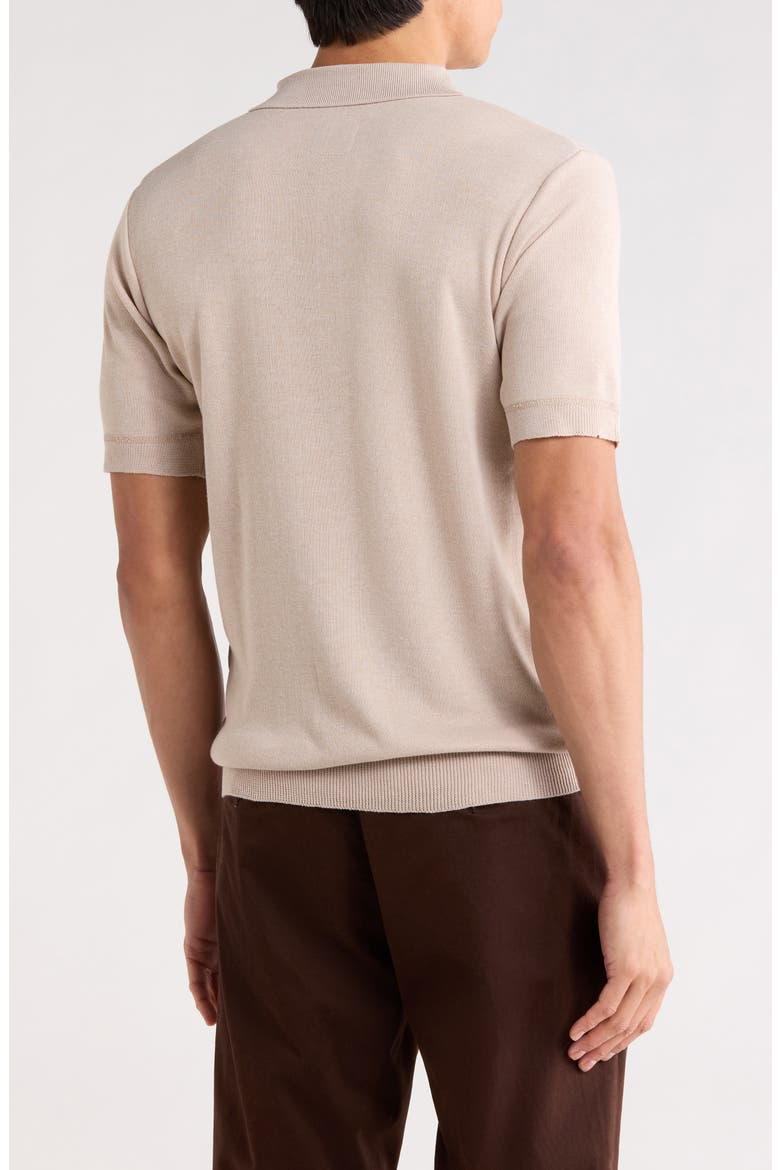 Johnny Collar Knit Polo Sweater, Alternate, color, TAN