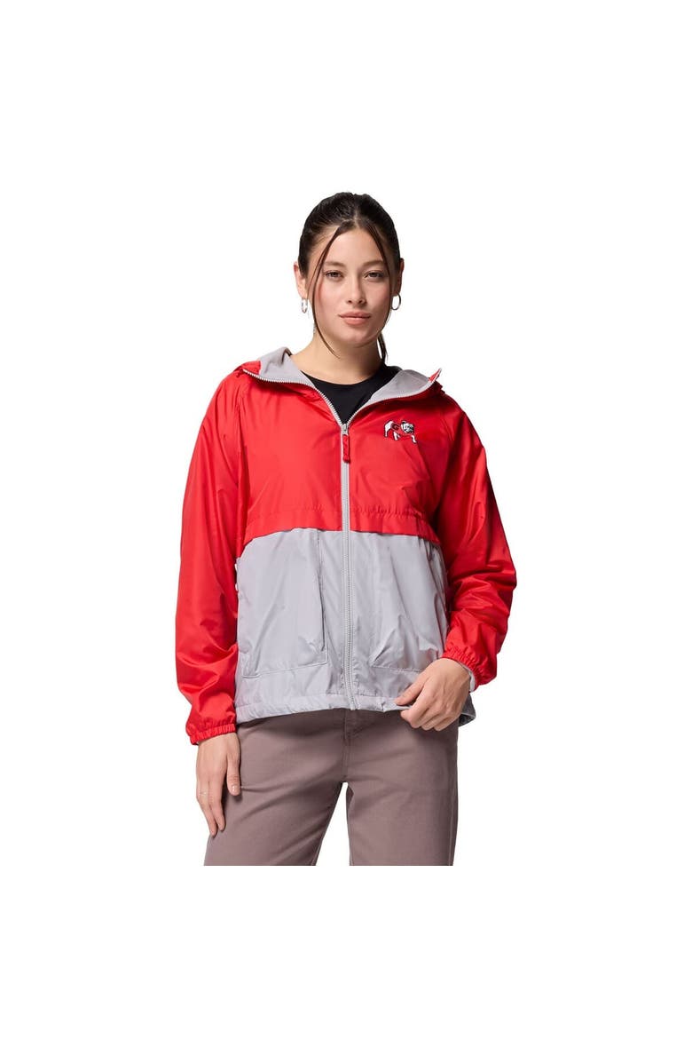 Women's Columbia Red/Grey Georgia Bulldogs Spire Hoodie Windbreaker, Main, color, Red