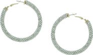 OLIVIA WELLES Carm Crystal Hoop Earrings