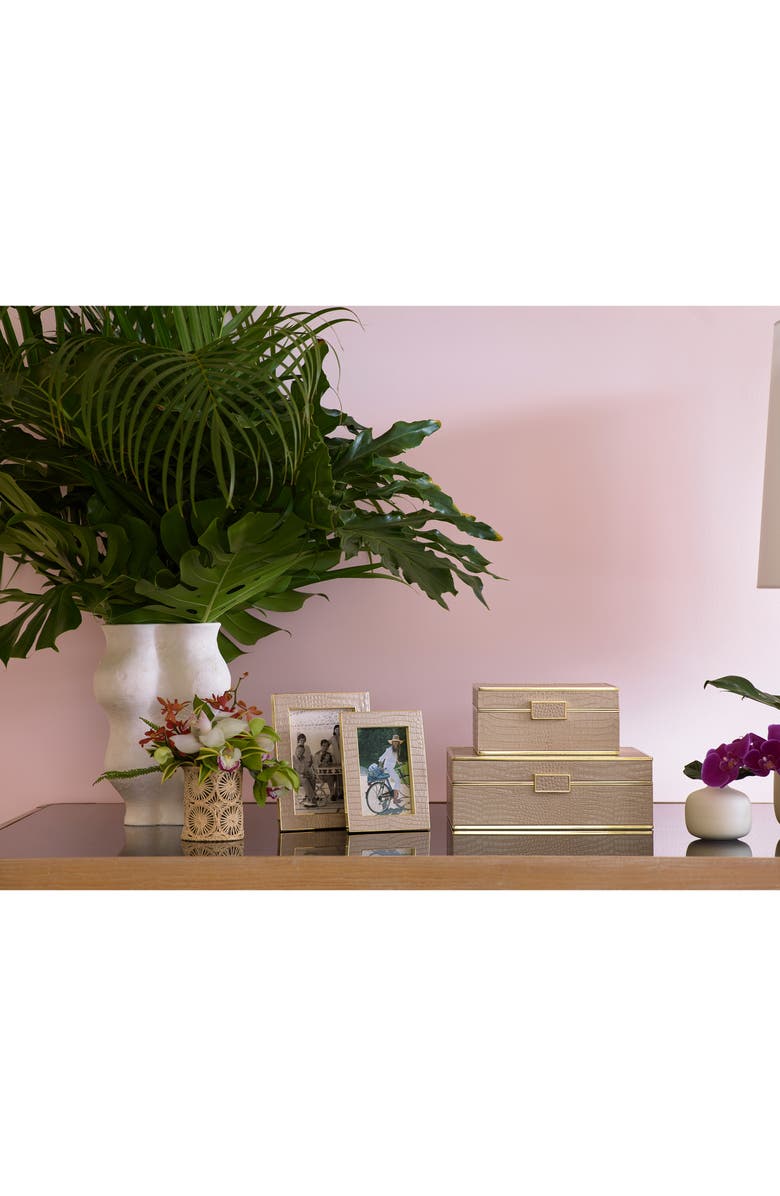 Aerin Classic Croc Embossed Picture Frame, Alternate, color, 