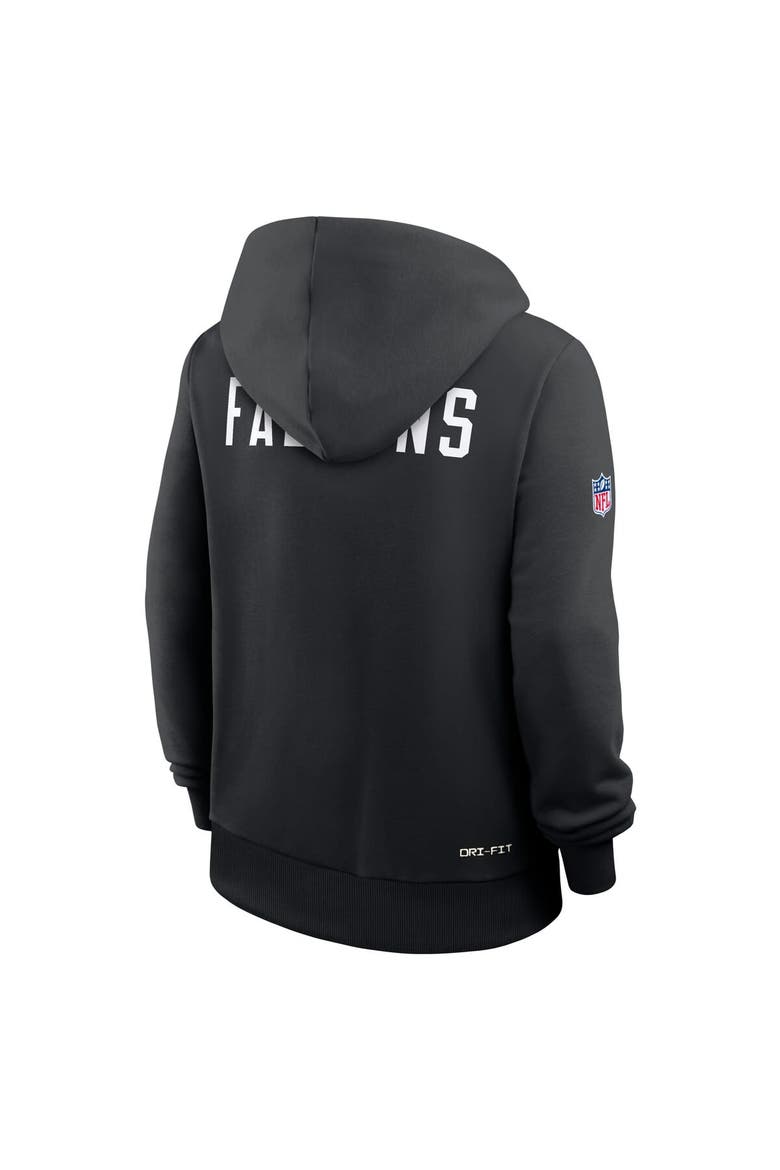 Women's Nike Black Atlanta Falcons Throwback Sideline Standard Issue Dri-FIT Hoodie, Alternate, color, Black