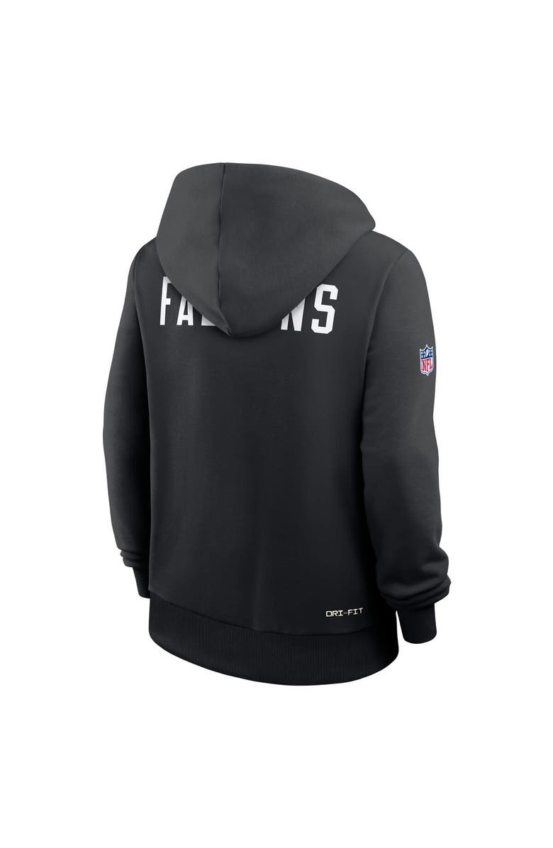 Nike Women's Nike Black Atlanta Falcons Throwback Sideline Standard Issue Dri-FIT Hoodie, Alternate, color, Black