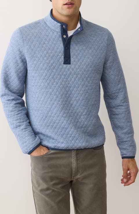 Corbet Reversible Quilted Snap Placket Sweatshirt