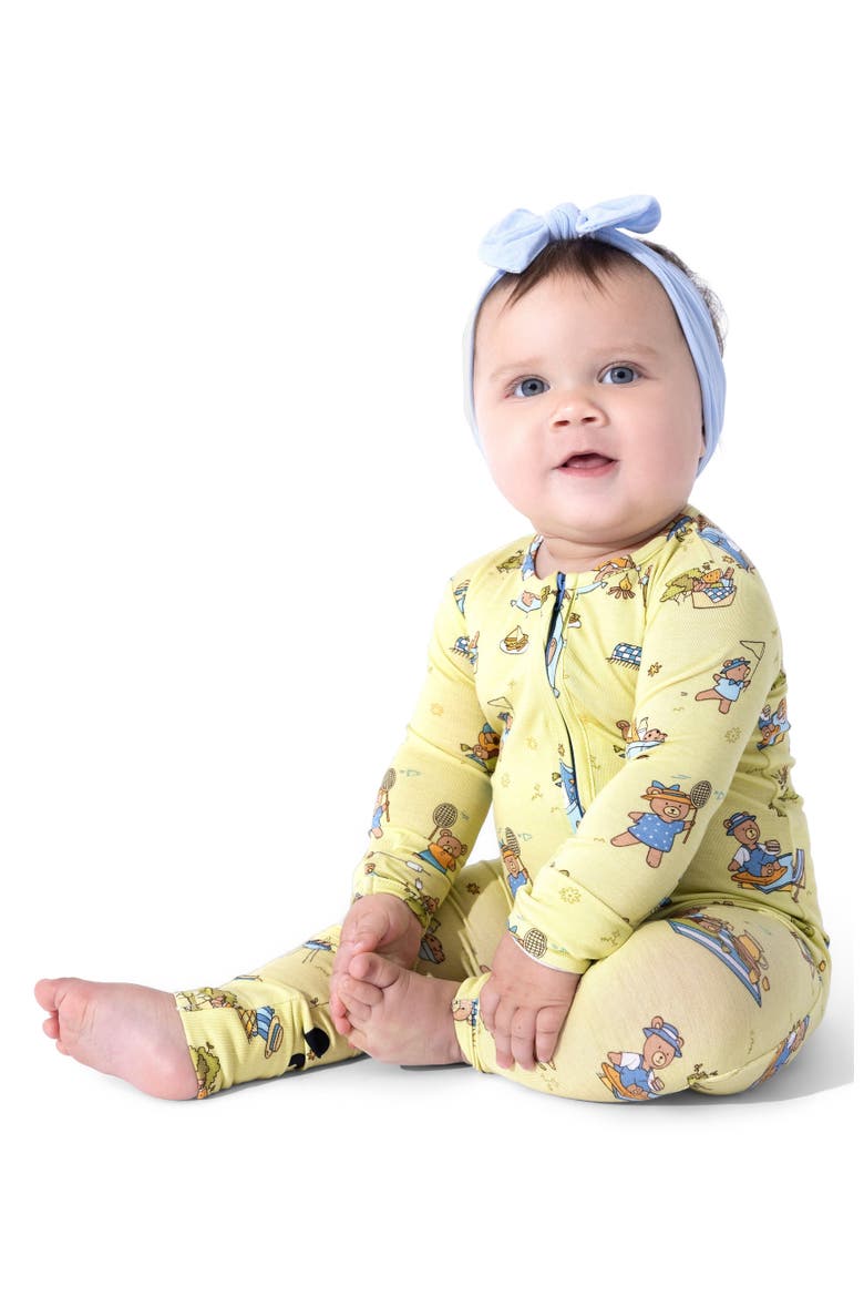 Baby Teddy Bear Picnic Convertible Footie, Alternate, color, Teddy Bear Picnic