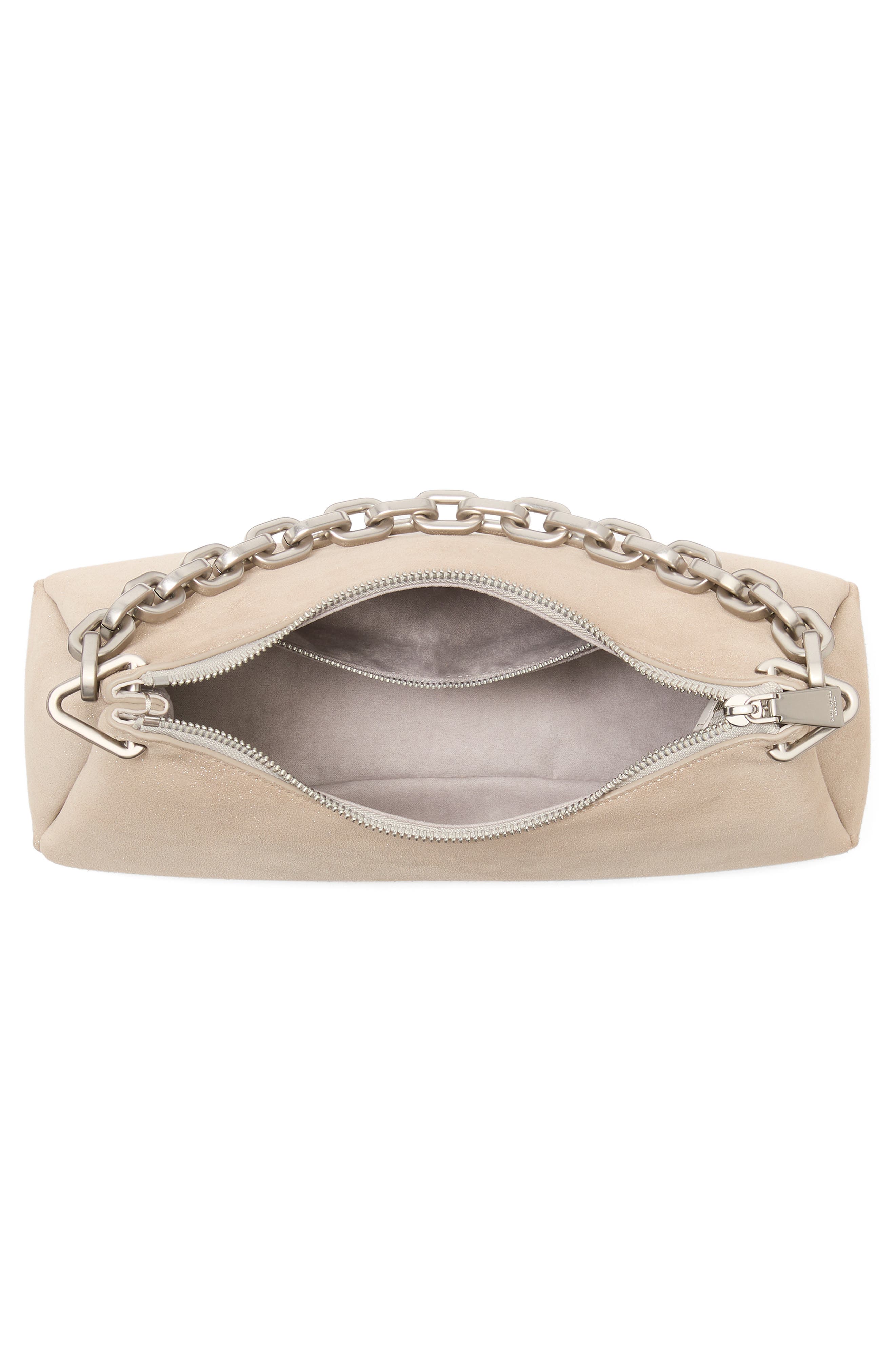 Kate Spade New York grace glitter suede chain shoulder bag, Alternate, color, 