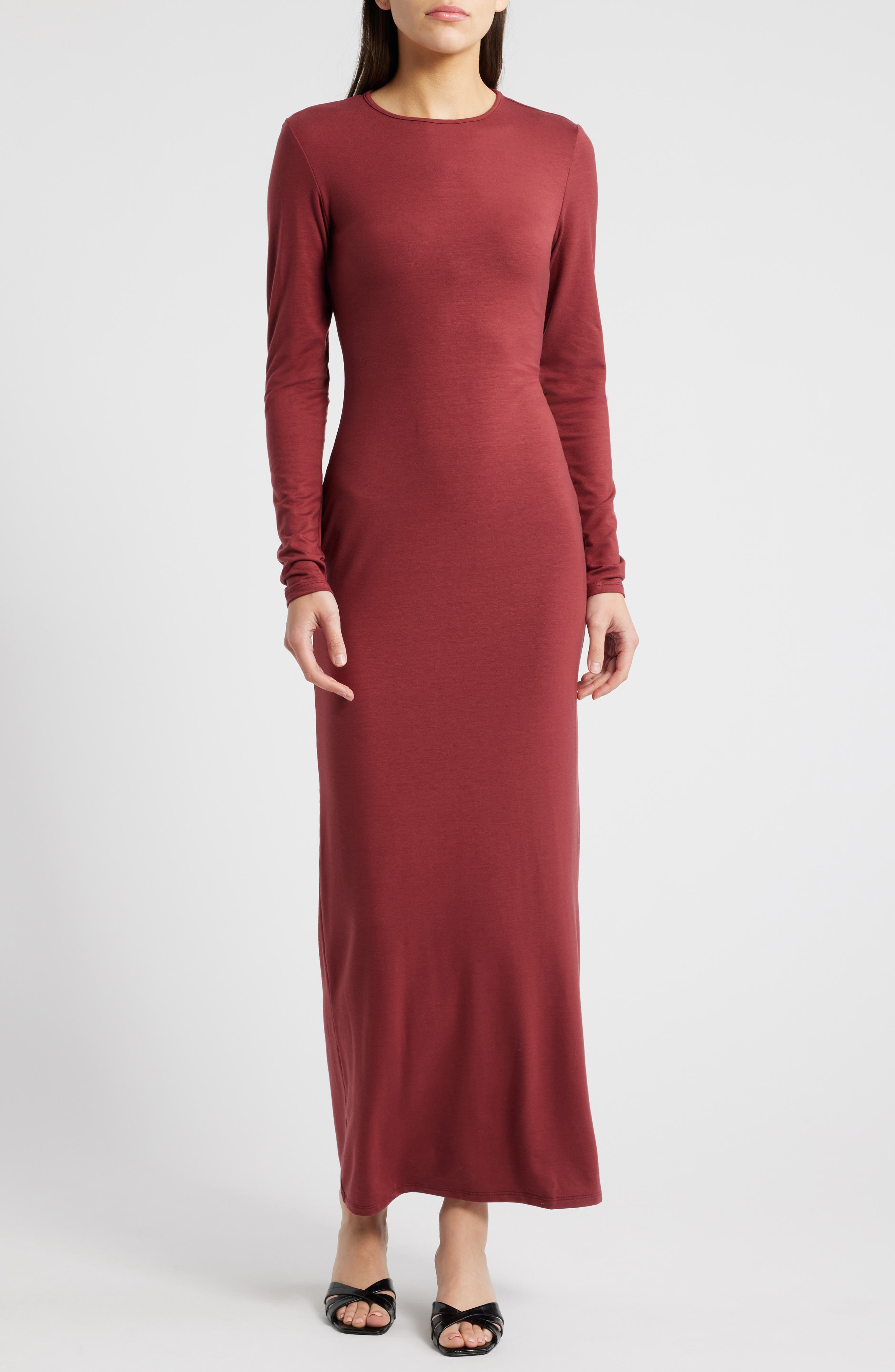 Reformation Tommie Long Sleeve Stretch Dress